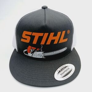 Gray and White Mesh Flatbill Snapback Cap
